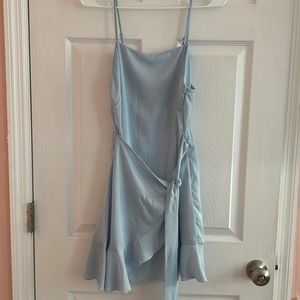 Altard State light blue mini faux wrap dress. Like new. Size M